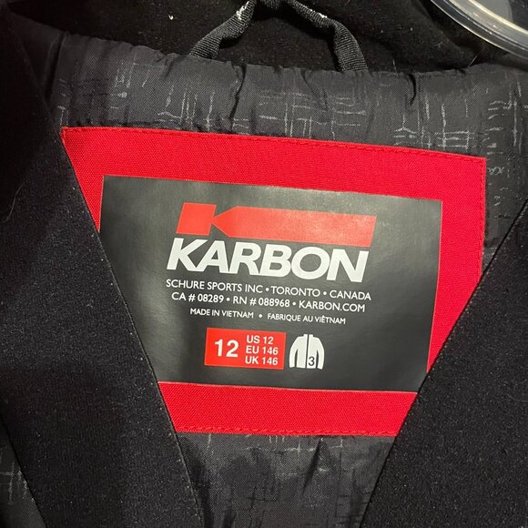 Boys 12 Karbon ski/snow set- jacket and pants in EUC - Picture 8 of 16